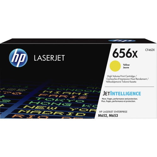 HP HEWCF462X 656X (CF462X) Original High Yield Laser Toner Cartridge - Yellow - 1 Each