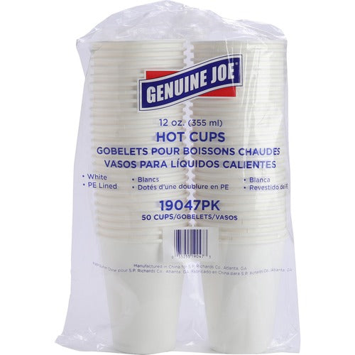 Genuine Joe GJO19047BD 12 oz Disposable Hot Cups