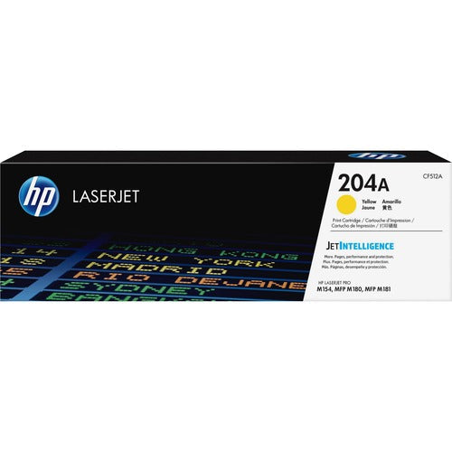 HP HEWCF512A 204A (CF512A) Original Standard Yield Laser Toner Cartridge - Yellow - 1 Each
