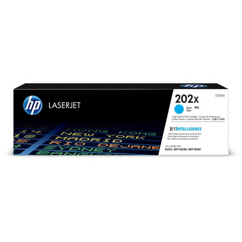 HP HEWCF501X 202X (CF501X) Original High Yield Laser Toner Cartridge - Cyan - 1 Each