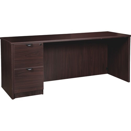 Lorell LLRPC2472LES Prominence 2.0 Left-Pedestal Credenza