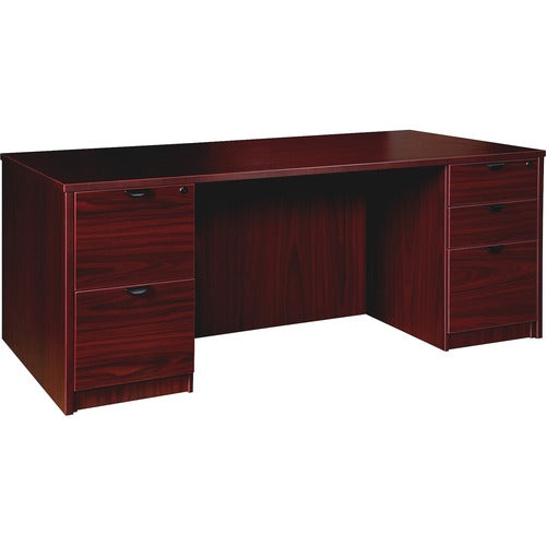 Lorell LLRPD3672DPMY Prominence 2.0 Double-Pedestal Desk