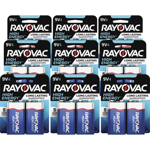 Rayovac RAYA16044TKCT High-Energy Alkaline 9-Volt Battery 4-Packs