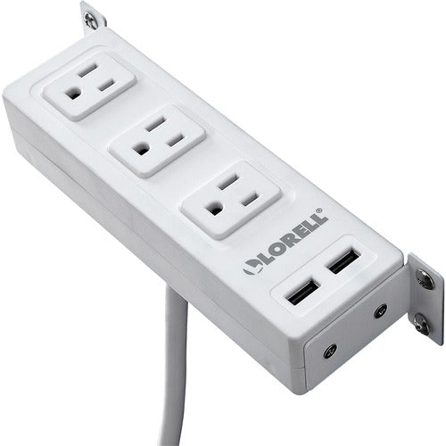 Lorell LLR33996 Under Desk AC Power Center with USB Charger