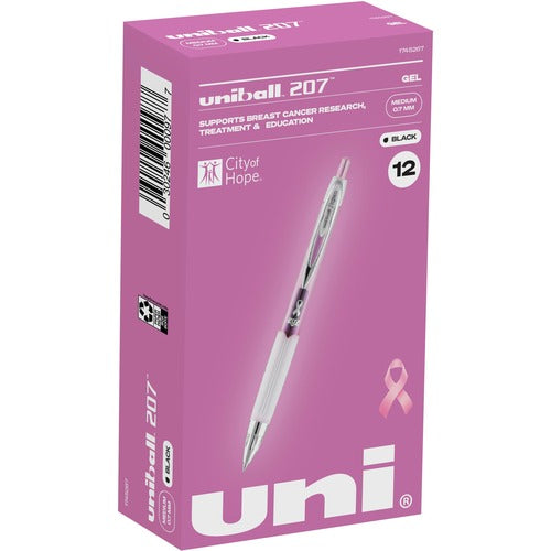 uniball UBC1745267BX 207 Pink Ribbon Gel Pens