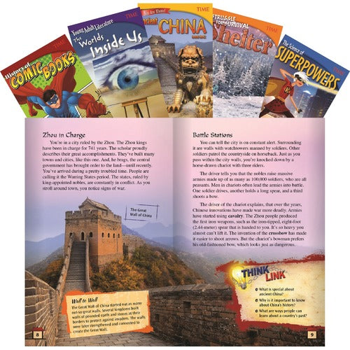 Shell Education SHL25926 TIME Informational Text Grade 6 Set 2, 5-Book Set Printed Book