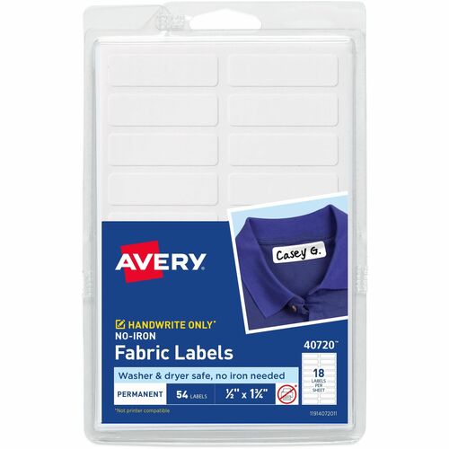 Avery® AVE40720 Avery® No-Iron Fabric Labels