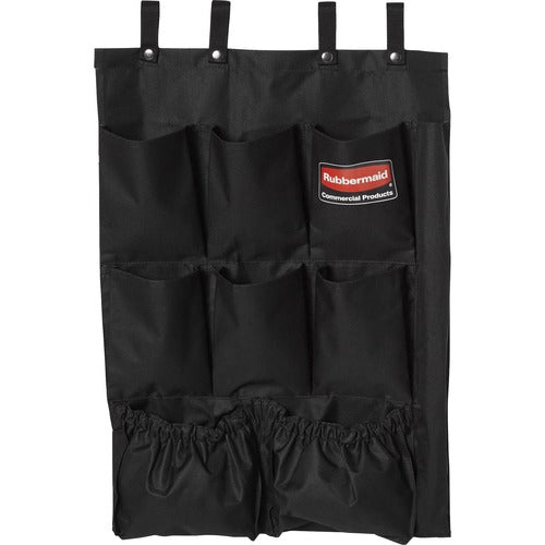 Rubbermaid Commercial RCPFG9T9000BLA Janitor's Cart 9-pocket Hanging Organizer