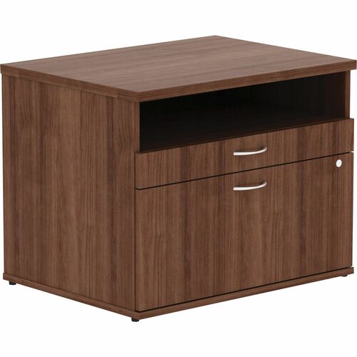 Lorell LLR16231 Relevance Series 2-Drawer File Cabinet Credenza w/Open Shelf