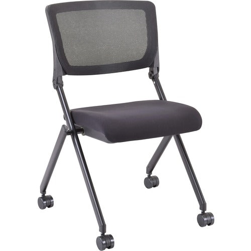 Lorell LLR41846 Mobile Mesh Back Nesting Chairs