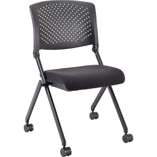 Lorell LLR41848 Upholstered Foldable Nesting Chairs