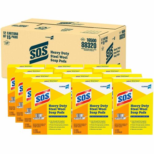CloroxPro S.O.S® CLO88320PL Steel Wool Soap Pads