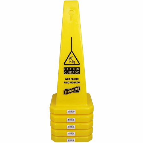 Genuine Joe GJO58880CT Bright 4-sided Caution Safety Cone