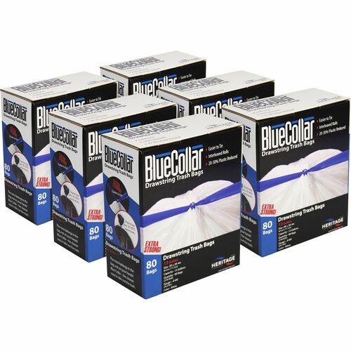 BlueCollar HERN4828EWRC1CT 13-gallon Drawstring Trash Bags