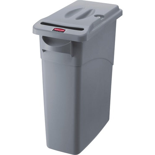 Rubbermaid Commercial RCP9W25LGYCT Slim Jim Confidential Document Containers w/Lids