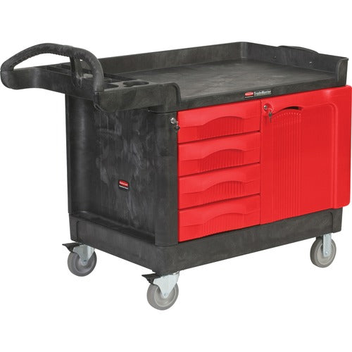 Rubbermaid Commercial RCP453388BLA TradeMaster Work Utility Cart