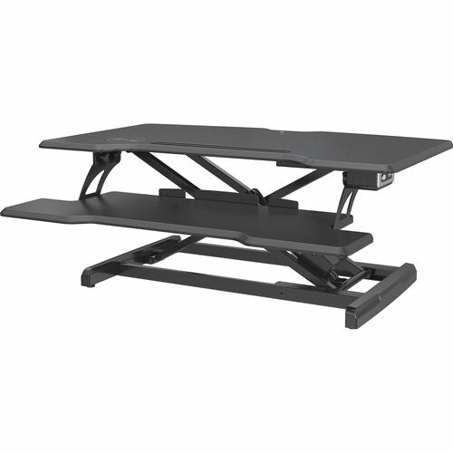 Lorell LLR99530 Electric Desk Riser with Wireless Device Charging