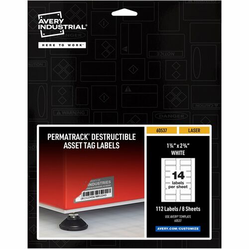 Avery® AVE60537 Avery® PermaTrack Destructible Asset Tag Labels