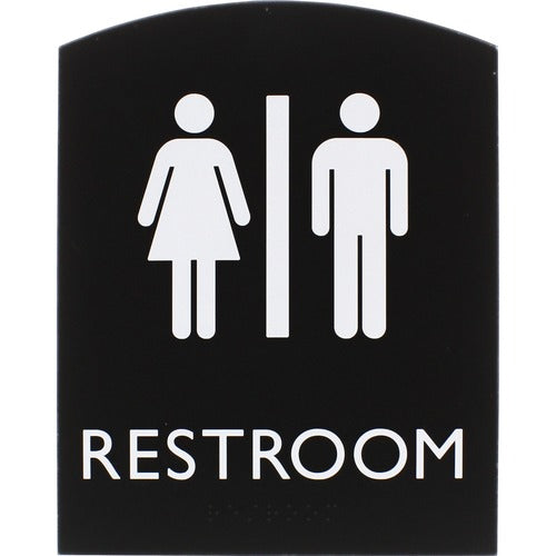 Lorell LLR02672 Arched Unisex Restroom Sign