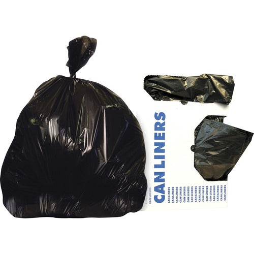 Heritage HERH8046AK 1.5 Mil Linear Low-Density Polyethylene Dark Can Liners
