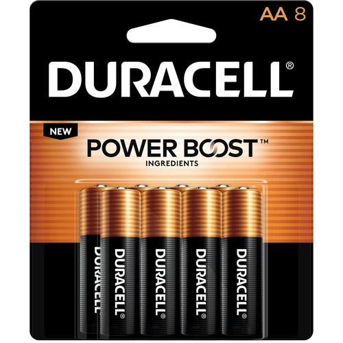Duracell DURMN1500B8ZCT Coppertop Alkaline AA Battery 8-Packs