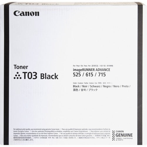 Canon CNMT03 T03 Original Laser Toner Cartridge - Black - 1 Each