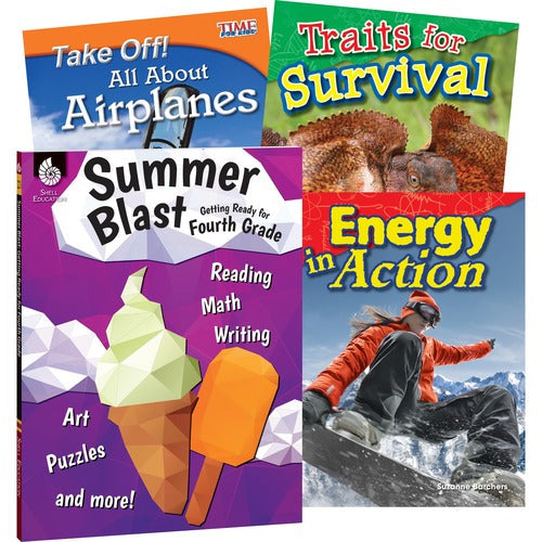 Shell Education SHL51674 Learn-At-Home Grade 4 Summer STEM Set Printed Book by Jennifer Prior, Wendy Conklin, Suzanne I. Barchers