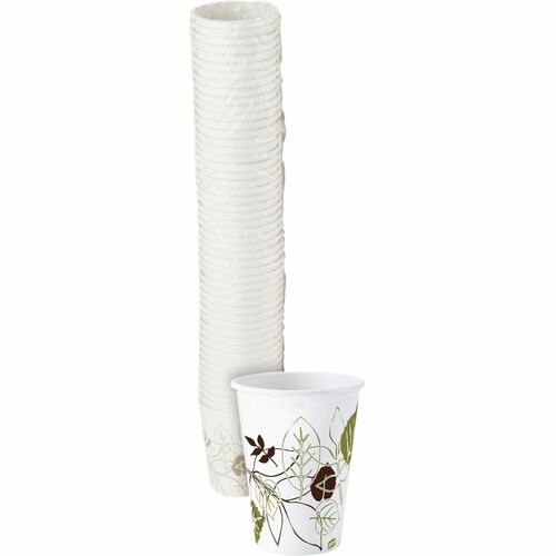 Dixie DXE2340PATH Pathways 10 oz Paper Hot Cups By GP Pro