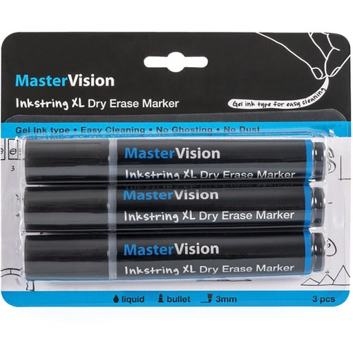 MasterVision BVCPE4101 Inkstring XL Dry-Erase Markers