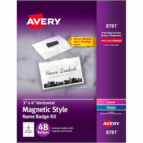 Avery® AVE8781 Avery® Magnetic Style Name Badges