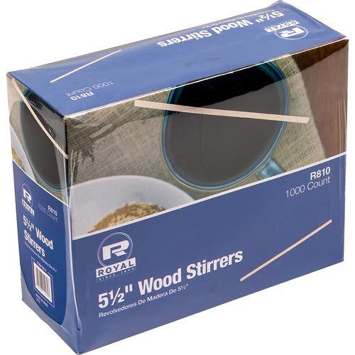 Royal RPPR810 Wood Coffee Stir Sticks