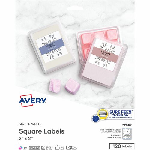 Avery® AVE22816 Avery® Print-to-the-Edge Easy Peel Square Labels