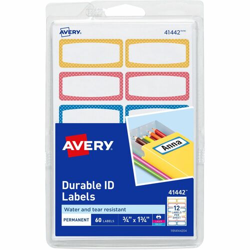 Avery® AVE41442 Avery® Kids Gear Durable Labels