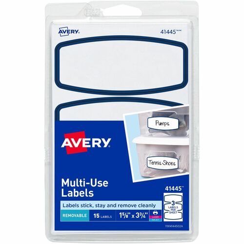 Avery® AVE41445 Avery® Blue Border Removable Multi-Use Labels