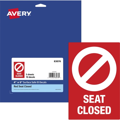 Avery® AVE83076 Avery® Surface Safe SEAT CLOSED Chair Decals
