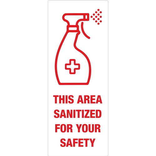 Avery® AVE83080 Avery® Surface Safe THIS AREA SANITIZED Decals