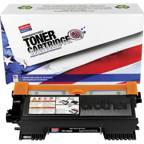 SKILCRAFT® NSN6915763 Remanufactured High Yield Laser Toner Cartridge TN450 - Black - 1 Each