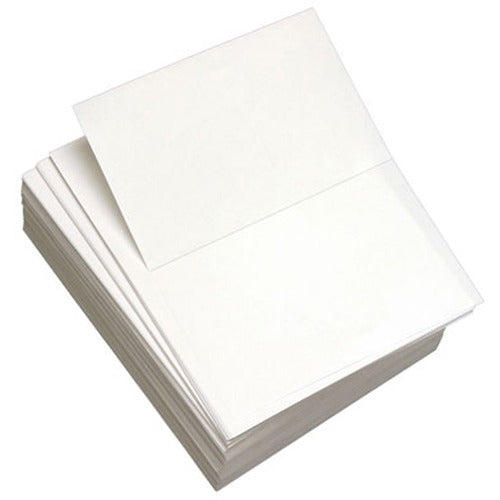 Lettermark DMR8823 Punched & Perforated Papers with Perforation at 5-1/2" - White