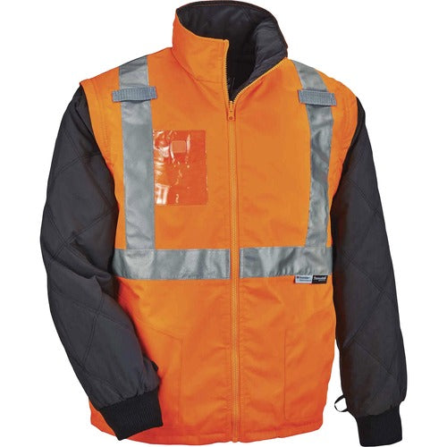 Ergodyne EGO25516 8287 Type R Class 2 Hi-Vis Jacket w/ Removable Sleeves