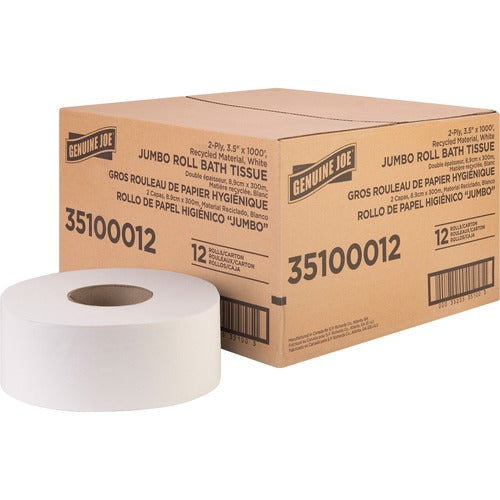 Genuine Joe GJO35100012 Jumbo Jr Dispenser Bath Tissue Roll