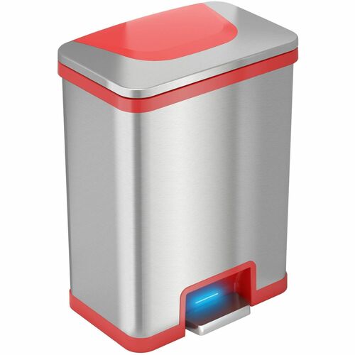 HLS Commercial HLCHLS13SR 13-Gallon Pedal-Sensor Trash Can