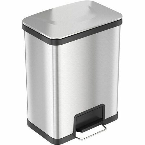 HLS Commercial HLCHLS13SS AirStep Stainless Steel Step Trash Can