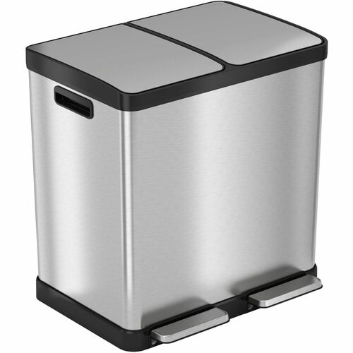 HLS Commercial HLCHLSS16R 16-Gallon Combination Recycle Trash Can
