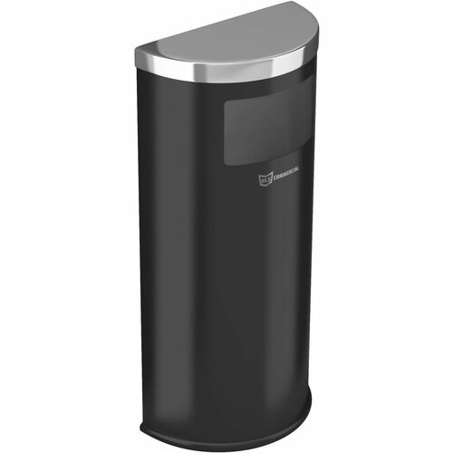 HLS Commercial HLCHLSC01G09B 9-Gallon Half-Round Side-Entry Trash Can