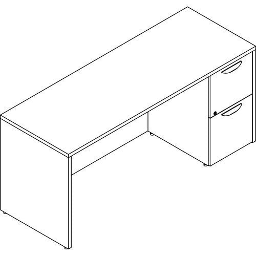 Lorell LLRPC2466RGE Prominence 2.0 Right-Pedestal Credenza