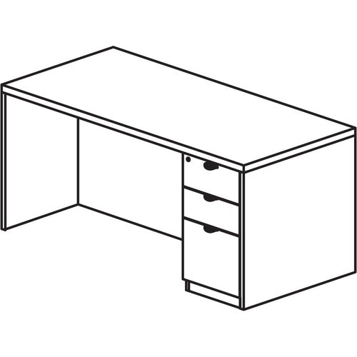 Lorell LLRPD3060RSPGE Prominence 2.0 Right-Pedestal Desk