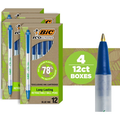 BIC BICCSEM48BE Ecolutions Clic Stic Ballpoint Pen