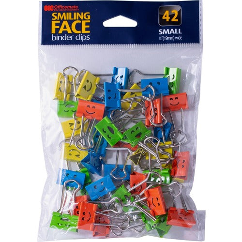 Officemate OIC31090 Smiling Faces Binder Clips