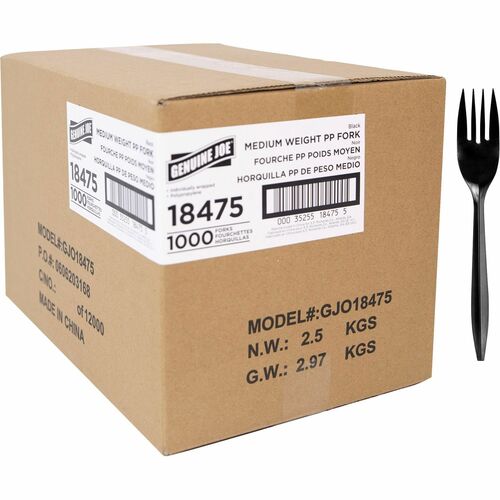 Genuine Joe GJO18475 Medium-weight Individually Wrapped Forks
