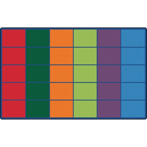 Carpets for Kids® CPT4012 Premium Colorful Rows Seating Rug